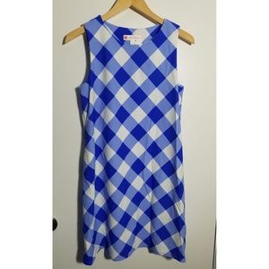 NWT Jude Connally Melody Dress, Bold Gingham Cobalt (JC2)